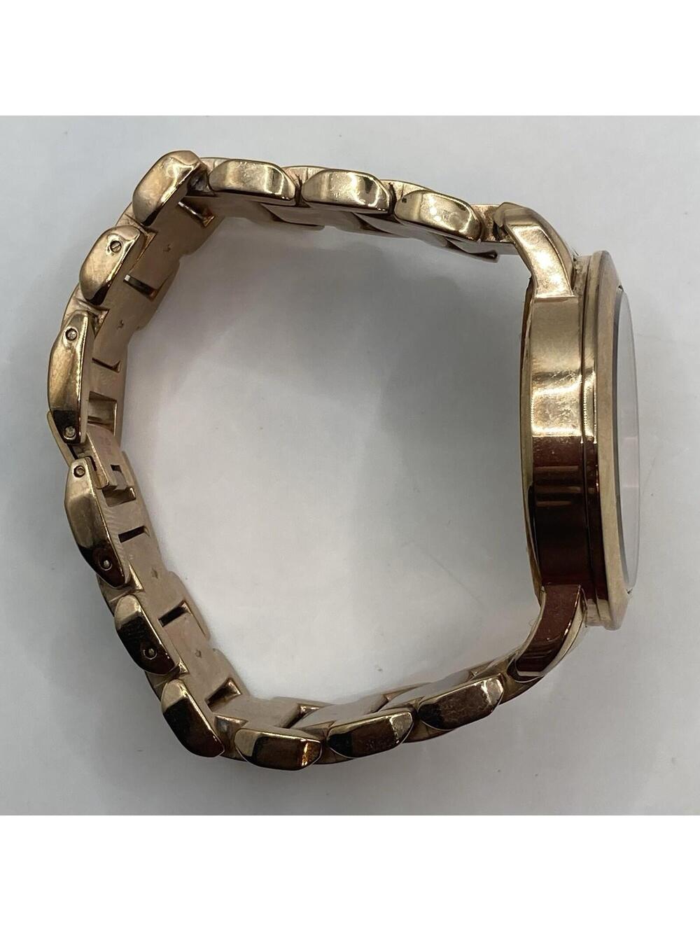 Michael Kors MK3394 Runway Rose Gold Crystal Pave Glitz Oversized MK Logo Watch - Picture 8 of 9